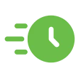 Speedy time icon on black background