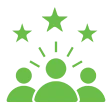 Group with stars icon