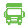 Simplified green truck graphic